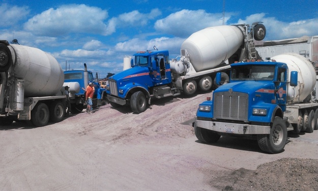 Three Concrete Trucks